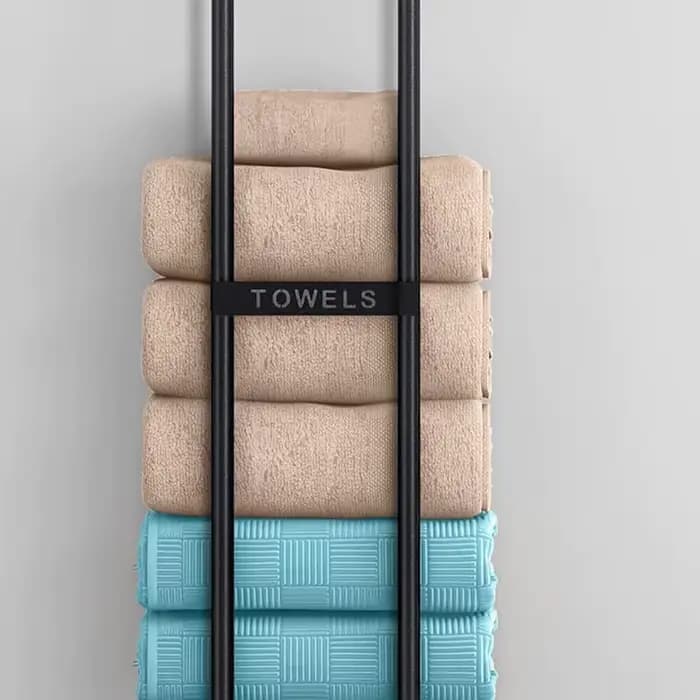 Porte-serviettes de salle de bain mural de 30 pouces avec étagère de rangement