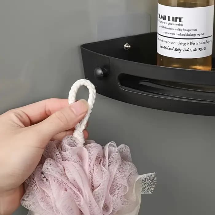 Étagères de salle de bain en plastique