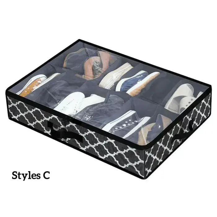 Organisateur de rangement de chaussures sous le lit, adapté aux baskets de 12 paires, rangement de b