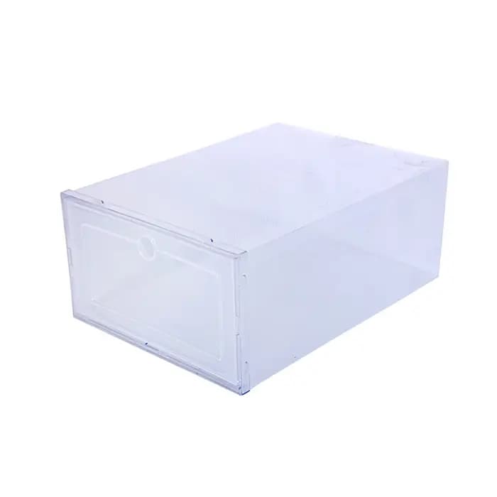 Boîte à chaussures transparente anti-poussière, organisateur de chaussures, boîte de rangement épaissie, armoire à chaussures combinée empilable, vente, 6 paquets
