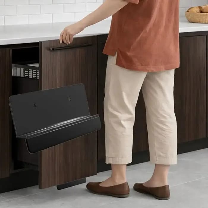 Poignée de tirage au pied en métal sans contact pour armoire