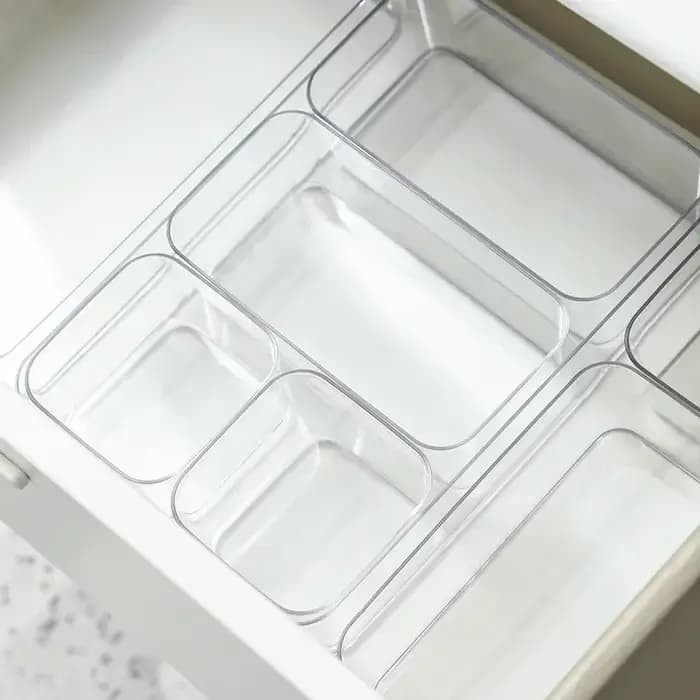 Boîte transparente organisateur de rangement bureau