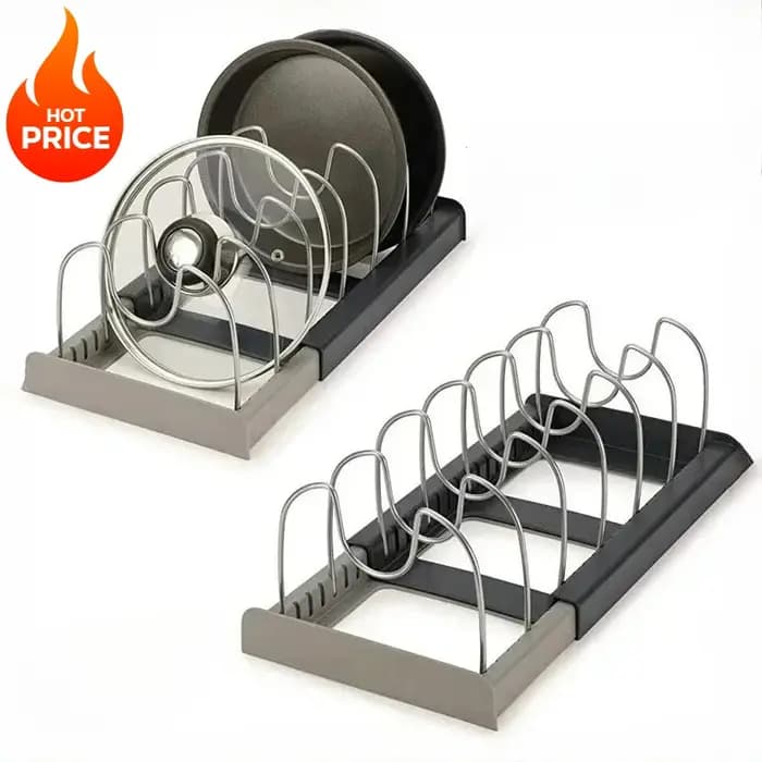 NOUVEAU Support de rangement pour couvercles de casseroles, idéal pour les tiroirs de placard, un outil d'organisation de cuisine adapté au rangement des ustensiles de cuisson.