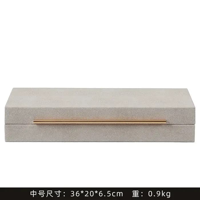Boîte de rangement en cuir pour chambre à coucher