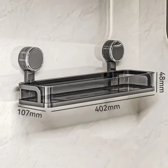Étagère de salle de bain à ventouse murale