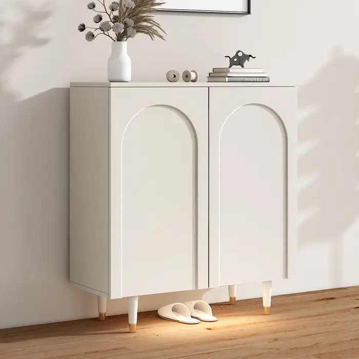 Blanc crème chaussures étagère entrée moderne gain de place