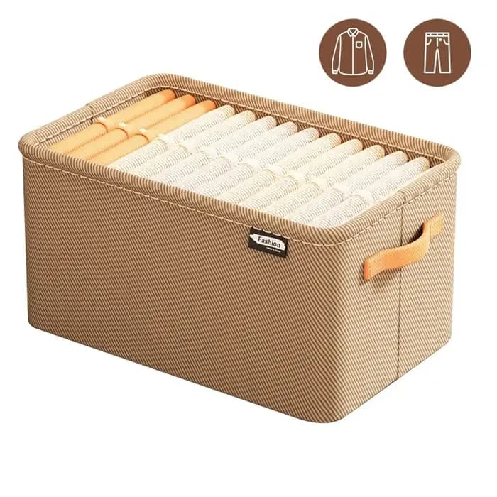 Panier de rangement pliable de grande capacité avec cadre en acier épais