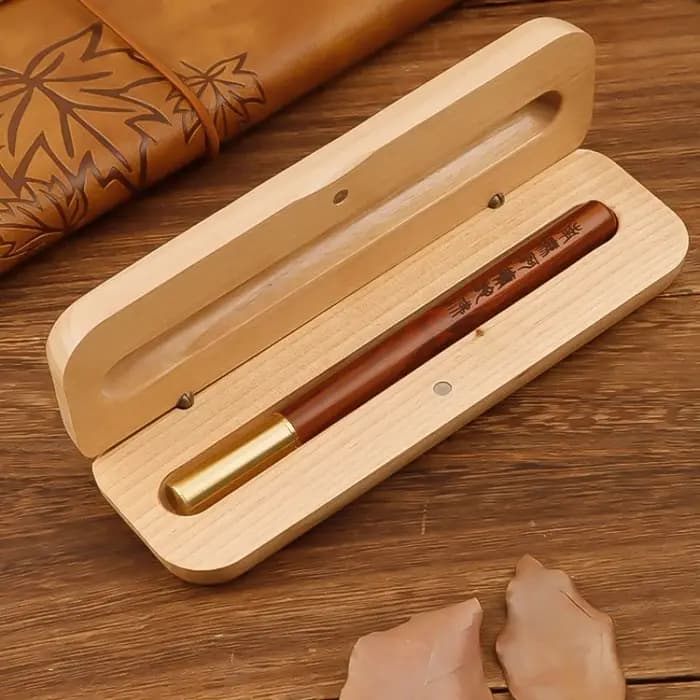 Coffret cadeau en bois pour stylo plume à bille fait à la main