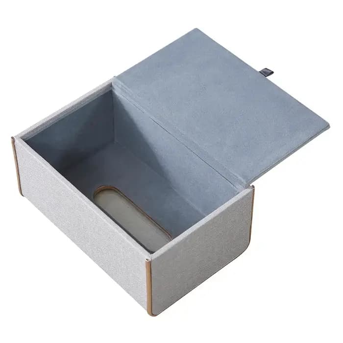 Boîte à mouchoirs en cuir