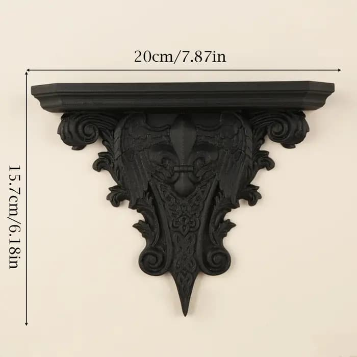 Étagère murale triangulaire sculptée vintage transfrontalière pour rangement et décoration
