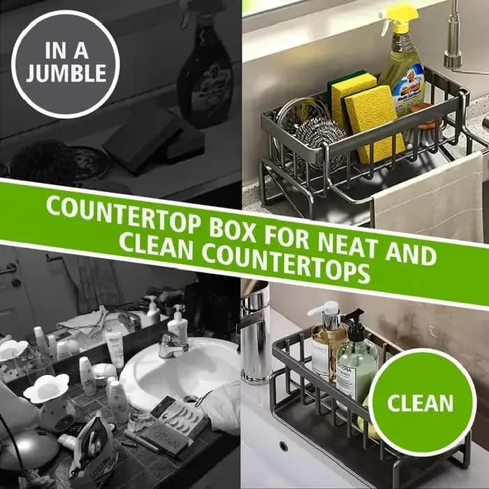 Égouttoir à vaisselle extensible en acier inoxydable pour comptoir de cuisine