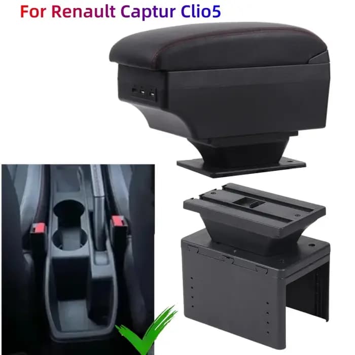 Boîte d'accoudoir de voiture pour Renault Clio 5