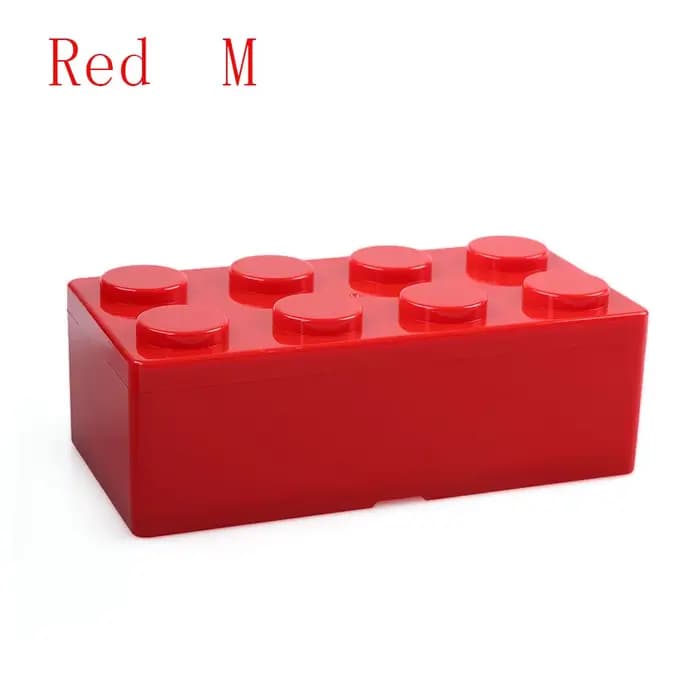 Boîte de rangement en plastique en forme de blocs de construction créatifs