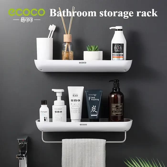 Étagères de salle de bain ECOCO, organisateur de rangement mural, étagère à serviettes, support à sh