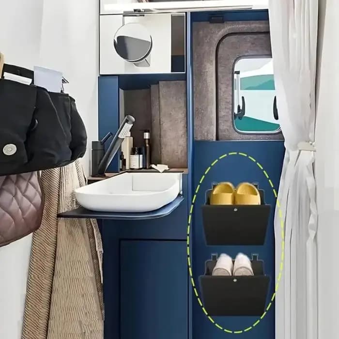 Étagère murale de rangement pour chaussures de camping-car