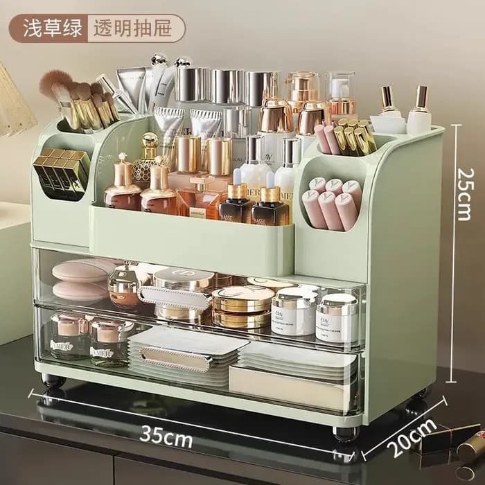 Boîte de rangement de cosmétiques de bureau, boîte à maquillage, table de maquillage haut de gamme, boîte de tri pour produits de soin de la peau, étagère de rangement pour table de maquillage