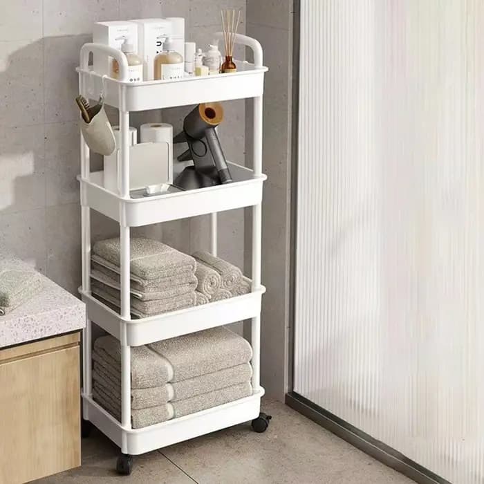 Support de rangement au sol pour chariot domestique