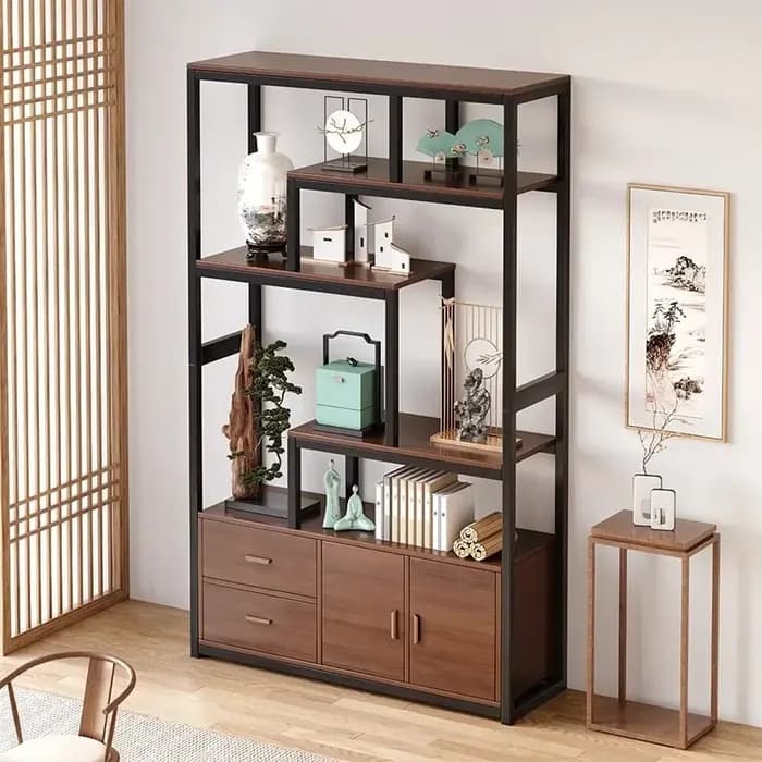 Étagère de présentation pour la maison, cloison de séparation, nouvelle étagère Bogu de style chinois, étagère de rangement creuse du sol au plafond, présentoir