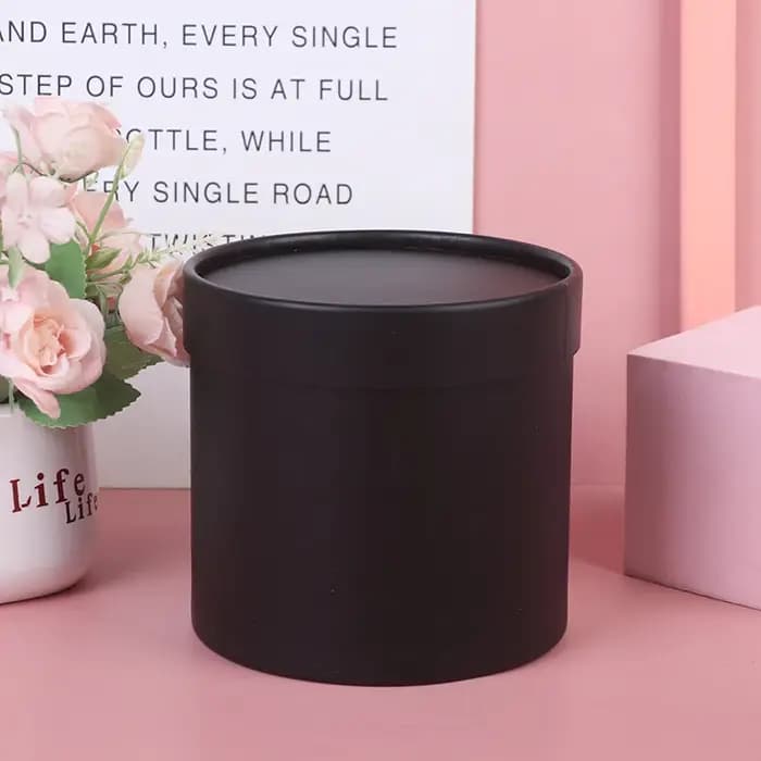 Boîtes rondes en papier à fleurs, 1 pièce, tenant le seau, boîte d'emballage cadeau pour fête