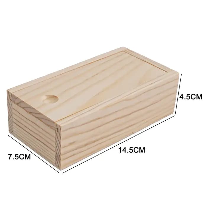 Boîte de rangement en bois de pin