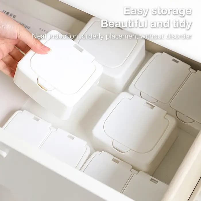 Boîte de rangement blanche pour bureau
