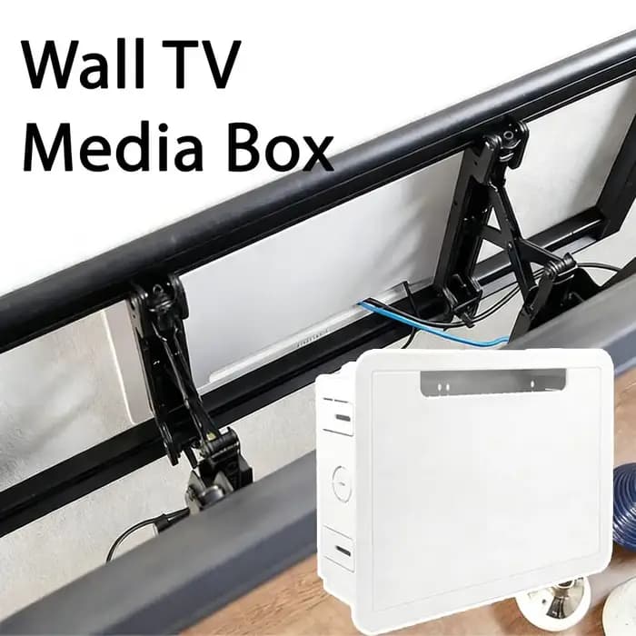 Boîte multimédia TV, prise polyvalente et boîtier réseau