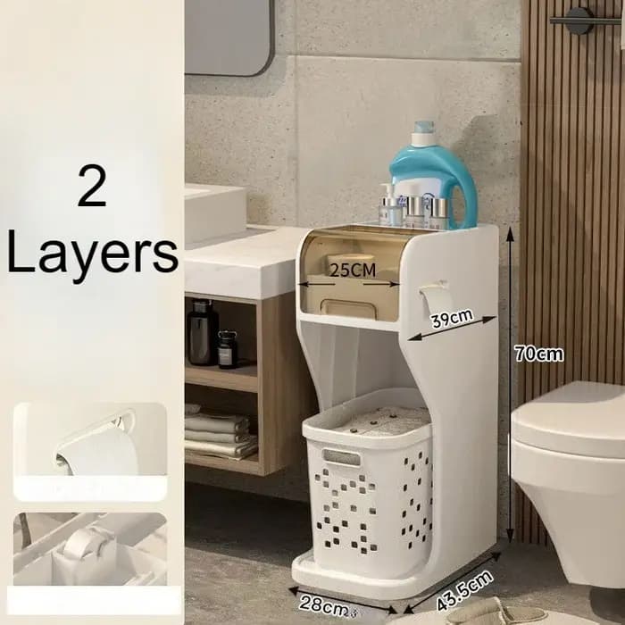 Étagères de rangement de fissures de salle de bain, organisateur multifonctionnel, organisateurs amo