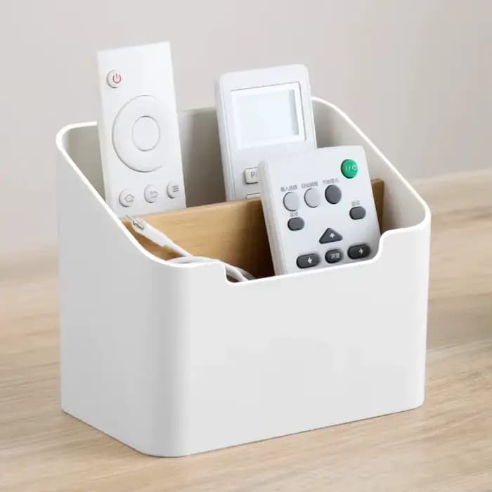 Boîte de rangement pratique pour télécommandes TV et commandes de climatiseur