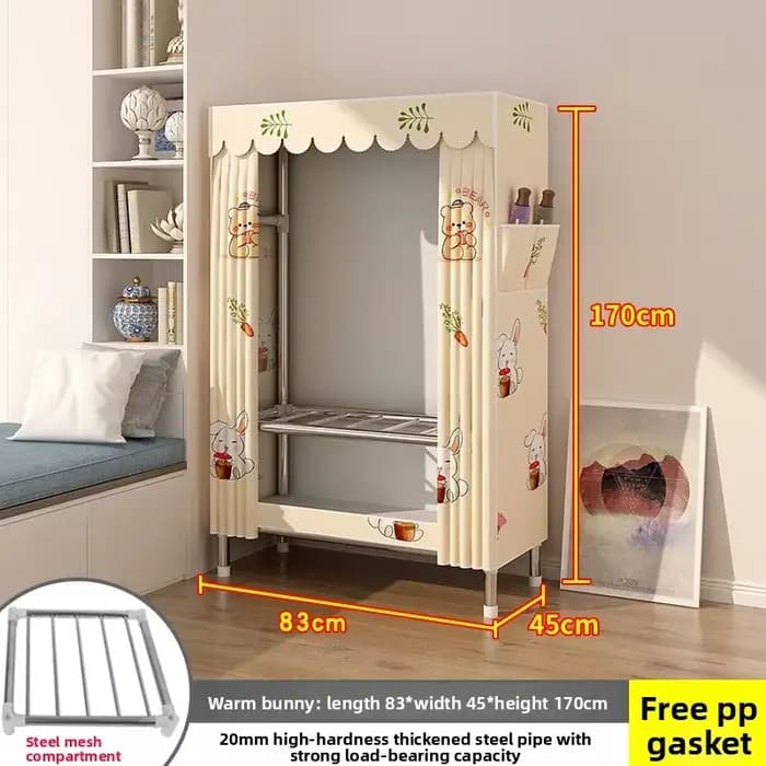 Chambre à coucher location armoire Portable vêtements placard dortoir petite armoire de rangement pl