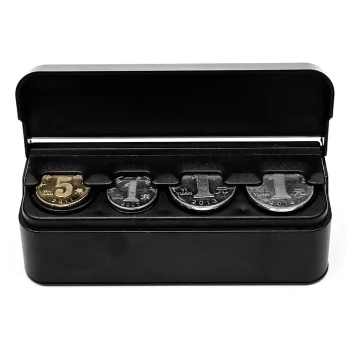 Boîte de rangement de pièces de monnaie intérieure de voiture