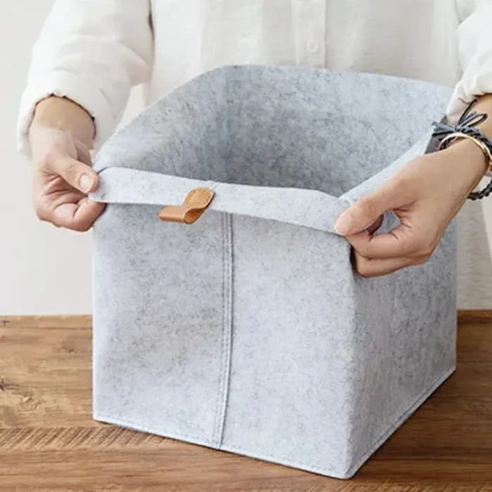 Boîte de rangement en feutre de grande capacité pour vêtements