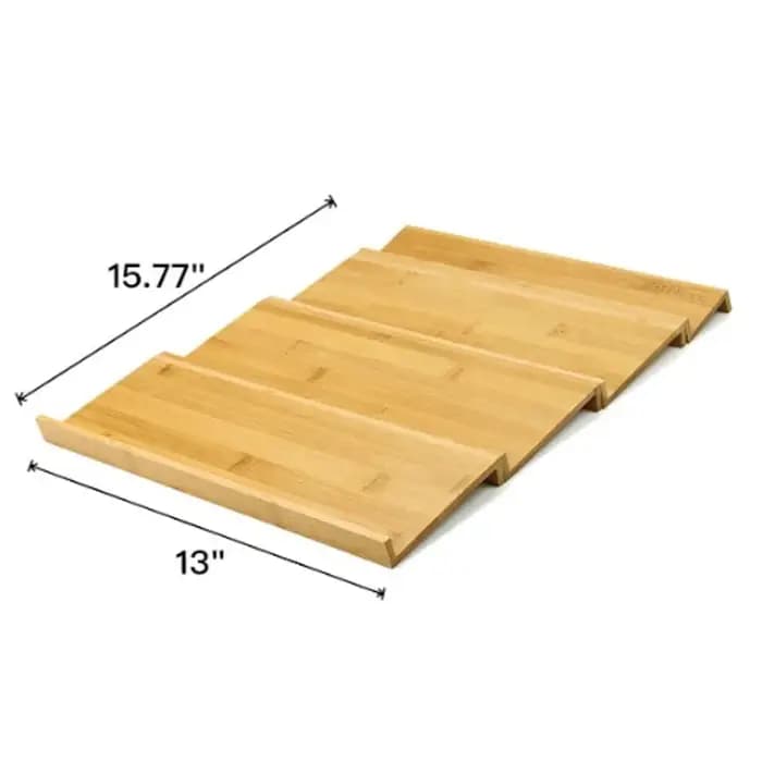 Organisateur de tiroir pour épices en bambou - Rangement réglable multi-niveaux pour comptoir de cuisine