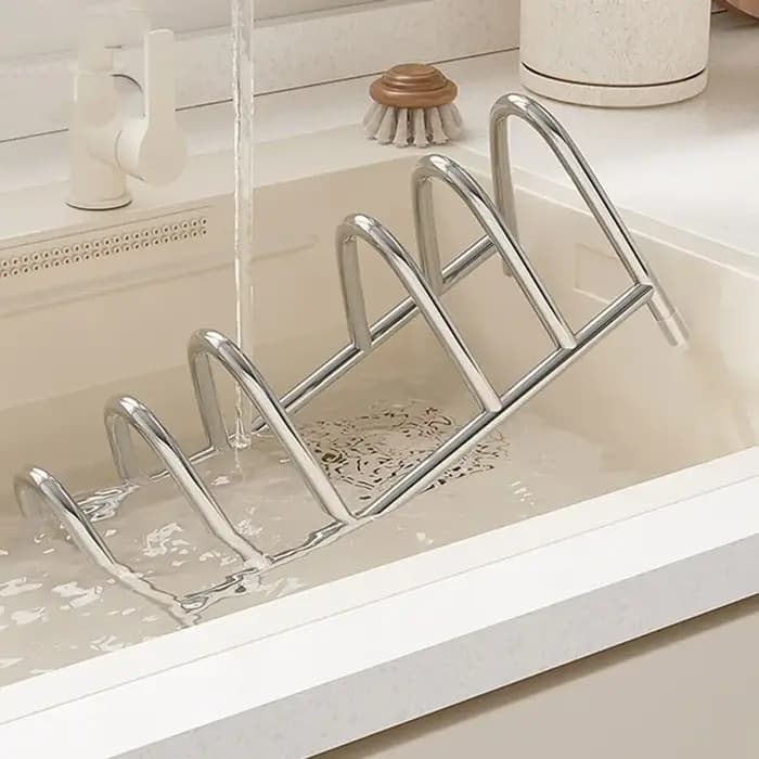 Support de rangement pour couvercle de casserole en acier inoxydable