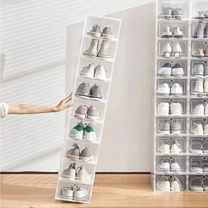Nouvelles boîtes à chaussures transparentes empilables