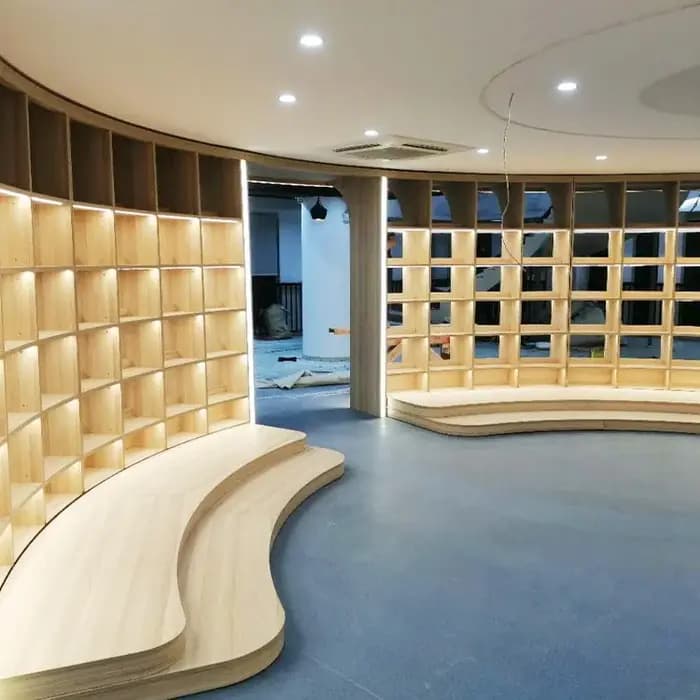 Librairie scolaire, armoire de rangement en bois personnalisée