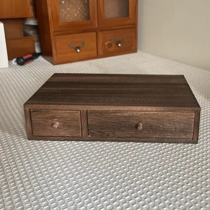 Organisateur de bureau en bois avec tiroir
