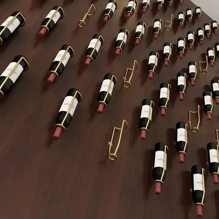 Présentoir à vin mural en métal simple et moderne