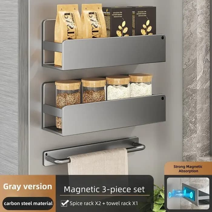 Étagère de rangement magnétique pour épices pour réfrigérateur et four