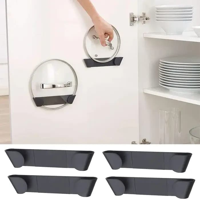 Support de casseroles mural auto-adhésif sans poinçonnage