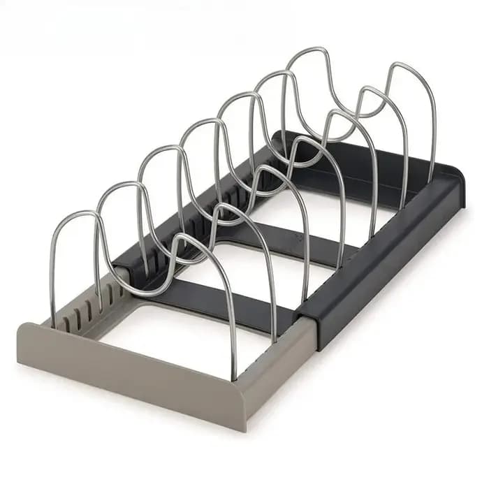 Étagère à casseroles rétractable à 7 compartiments
