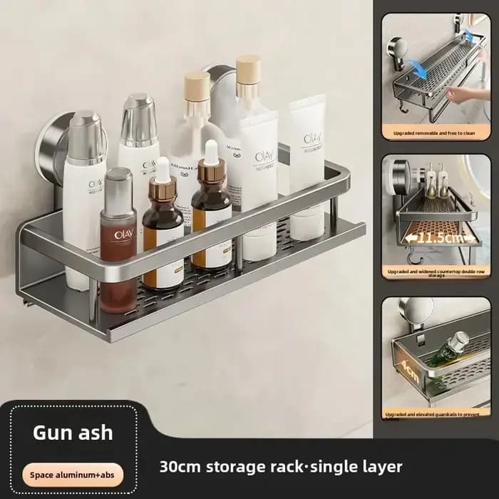 Ventouse porte-shampooing étagère de salle de bain organisateur de rangement de maquillage étagère d