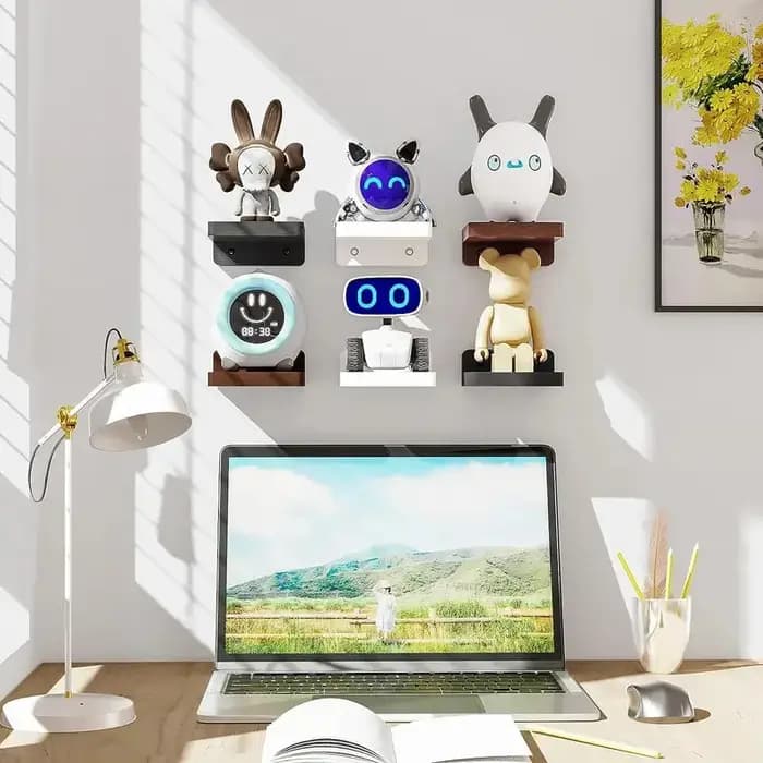 Paquet de 4 petites étagères flottantes pour mur