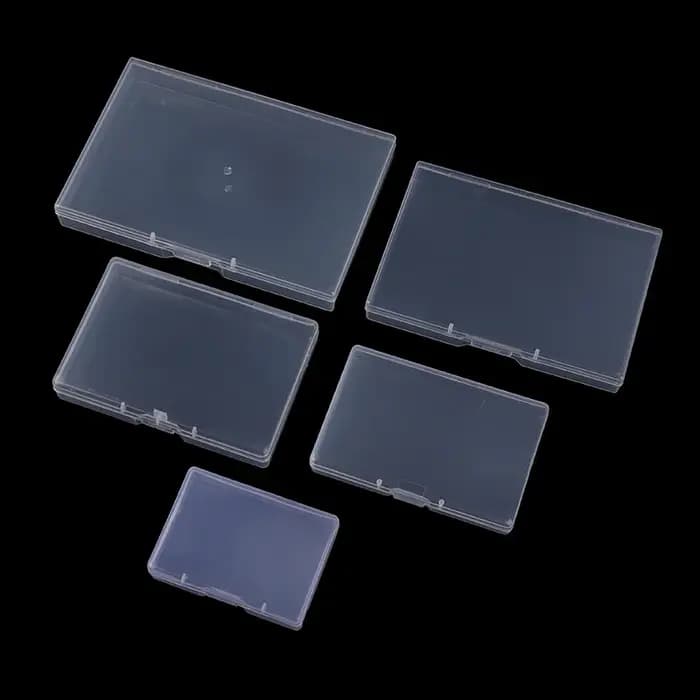 Boîte en plastique transparente, boîte d'emballage rectangulaire translucide, étui de rangement, anti-poussière, Durable, solide, conteneur de bijoux