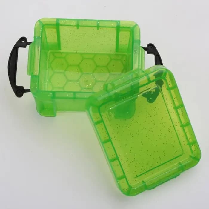 Mini boîte en plastique avec couvercle verrouillable