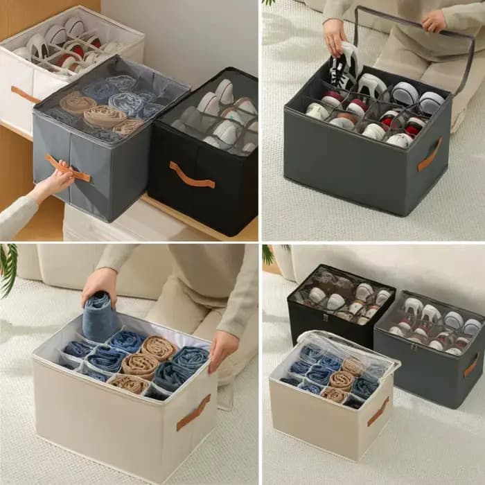 Boîte de rangement de chaussures pliable – Organisateur anti-poussière