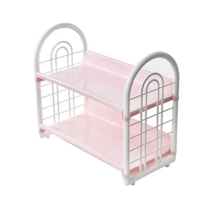Étagère de rangement double couche en plastique grande capacité, simple, pour salle de bain, gain de