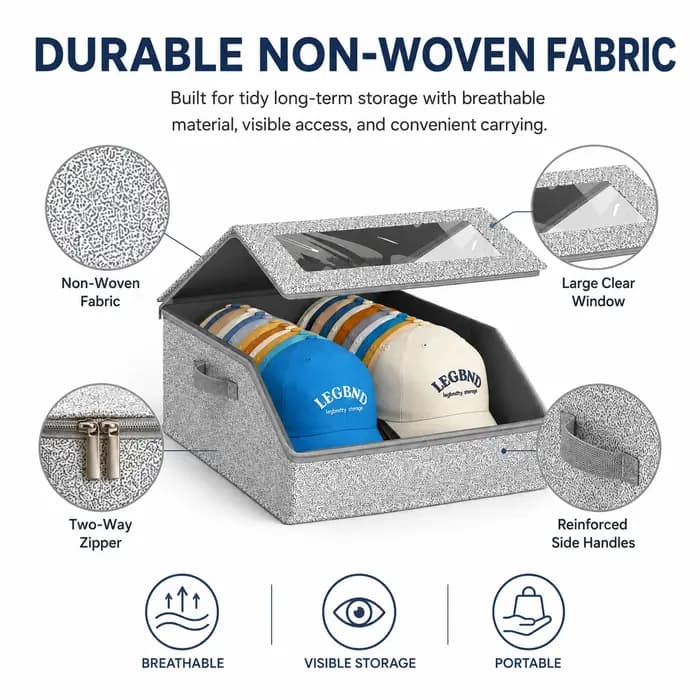 Boîte de rangement pour casquettes de baseball