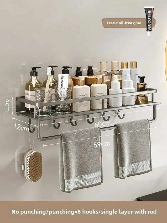 Support de rangement mural pour le lavage des mains et la douche
