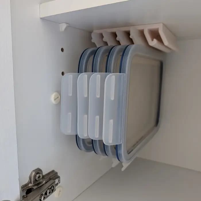 Organisateur de couvercles en plastique compatible IKEA 365+ – Étagère de rangement / Crochet de suspension