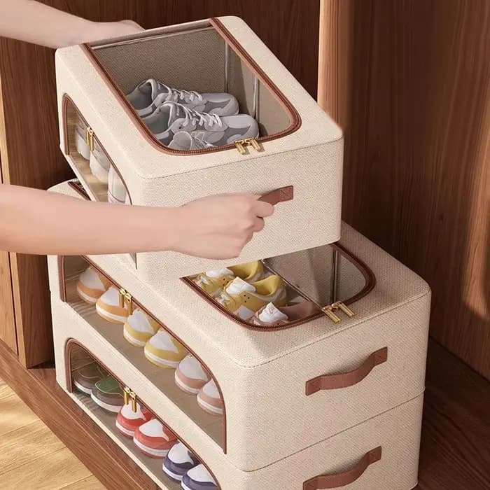 Organisateur de rangement de chaussures sous le lit